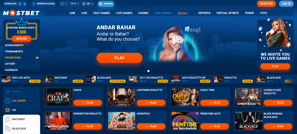 What games are offered at Mostbet Gambling enterprise?